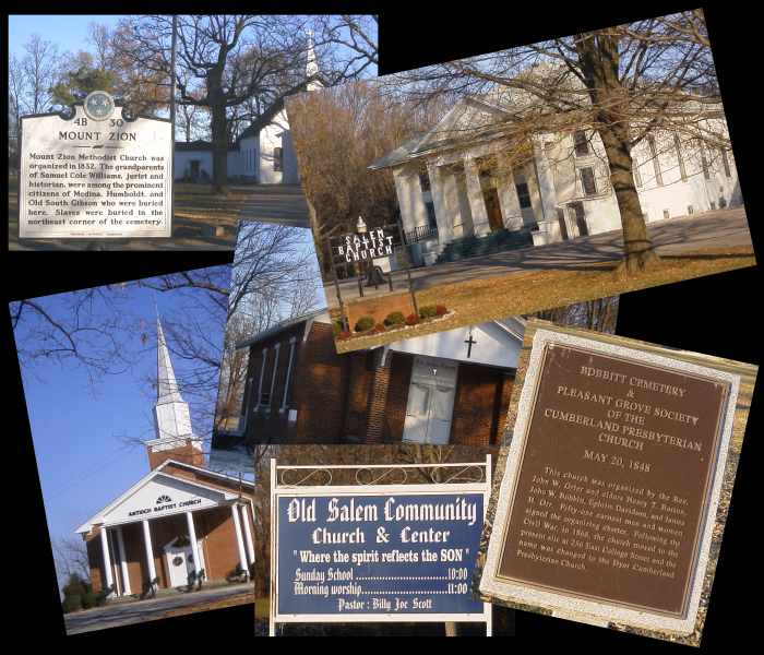 A few of the cemeteries and churches I visited