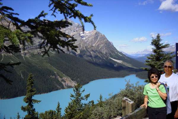 Angie and I at Peyto Lake