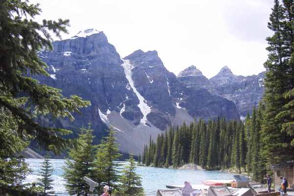 Lake Moraine and some of the Ten Peaks