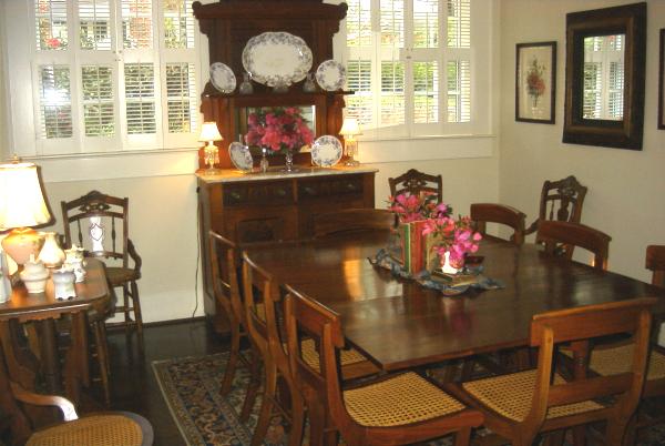 Dining room of Davis' Home in Tyler